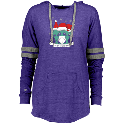 Believe in Christmas Aliens UFO Extraterrestrial Ladies Hooded