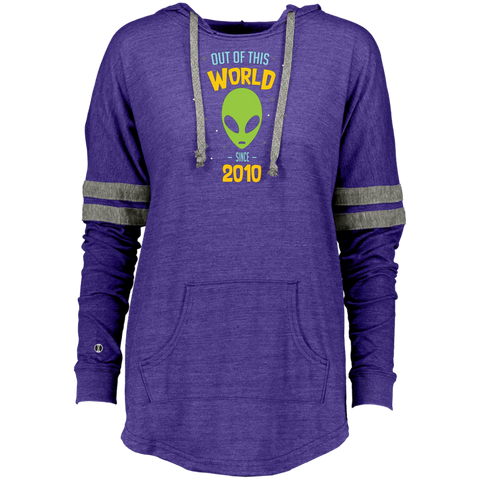 7 Years Old Geek Alien Happy Birthday Gift Since 2010 Ladies Hooded