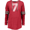Image of 7 Number Seven Sports Team TShirt White Text Holloway Ladies Hooded
