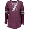 Image of 7 Number Seven Sports Team TShirt White Text Holloway Ladies Hooded
