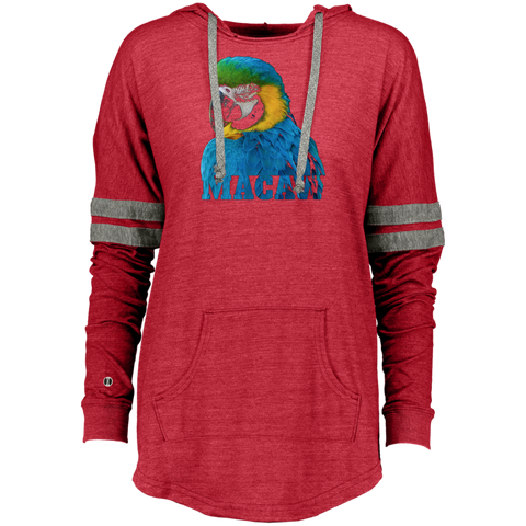 Beautiful Blue and Gold Macaw Parrot Image _ Word Ladies Hooded
