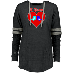 2nd Wedding Anniversary Gift Present  Love Birds Heart Ladies Hooded
