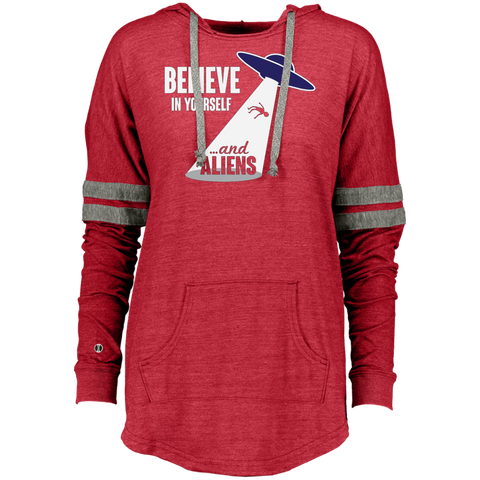 Believe In Yourself And Aliens Abduction Funny Ladies Hooded