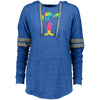 Image of Alien Tie Dye Peace Planet -Distressed Retro Ladies Hooded