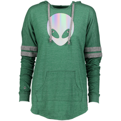 ALIEN HEAD  COLORFUL PASTEL Ladies Hooded