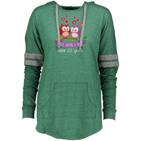 22nd Wedding Anniversary for Couple that love owl Ladies Hooded