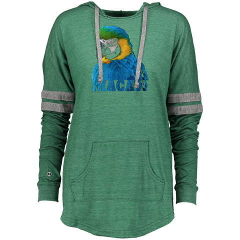 Beautiful Blue and Gold Macaw Parrot Image _ Word Ladies Hooded