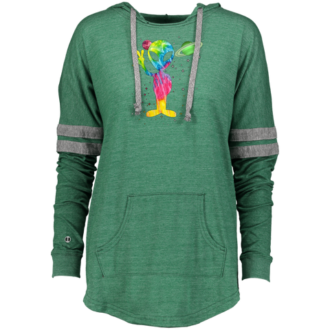 Alien Tie Dye Planet-Peace Rave Festival Ladies Hooded