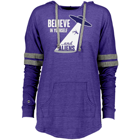 Believe In Yourself And Aliens Abduction Funny Ladies Hooded