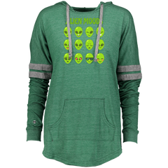 Alien Moods Emoticon Space Man Little Green Men Ladies Hooded