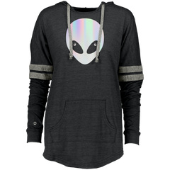 ALIEN HEAD  COLORFUL PASTEL Ladies Hooded