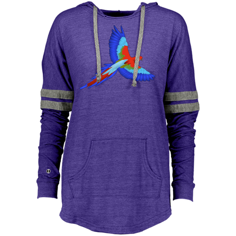 Be A Maverick  Colorful Bird Design Ladies Hooded