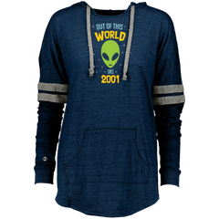 16 Years Old Geek Alien Happy Birthday Gift Since 2001 Ladies Hooded