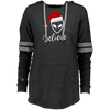 Image of Believe Alien Santa Claus Hat Ugly Christmas Ladies Hooded