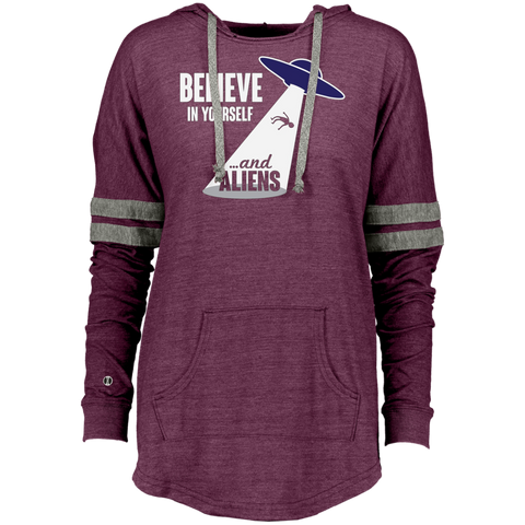 Believe In Yourself And Aliens Abduction Funny Ladies Hooded