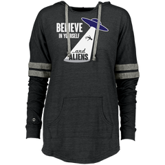 Believe In Yourself And Aliens Abduction Funny Ladies Hooded