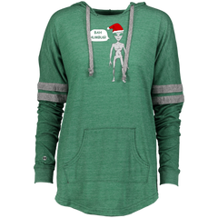 Bah Humbug Alien Santa Ladies Hooded