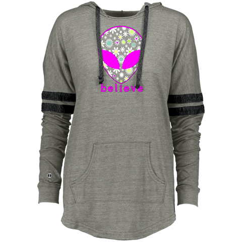 Believe  UFO Alien Head Ladies Hooded