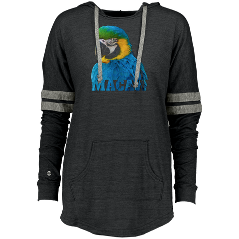 Beautiful Blue and Gold Macaw Parrot Image _ Word Ladies Hooded