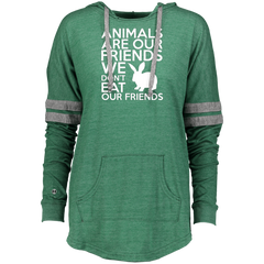Animals are Our Friends We Don_t Eat Friends Ladies Hooded