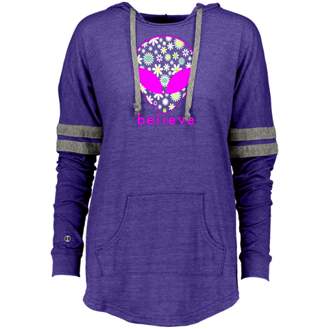 Believe  UFO Alien Head Ladies Hooded