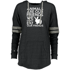 Animals are Our Friends We Don_t Eat Friends Ladies Hooded