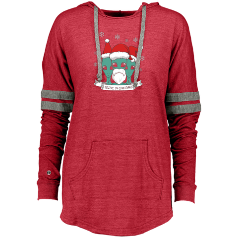 Believe in Christmas Aliens UFO Extraterrestrial Ladies Hooded
