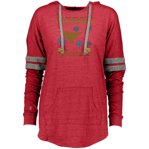 Bird Christmas Ugly  Parakeet Christmas Ornithologist Ladies Hooded