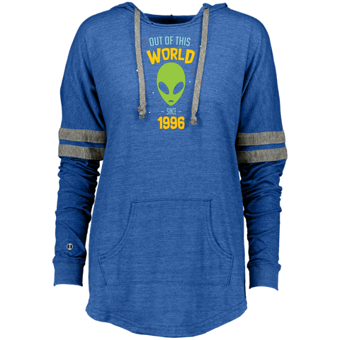 21 Years Old Geek Alien Happy Birthday Gift Since 1996 Ladies Hooded